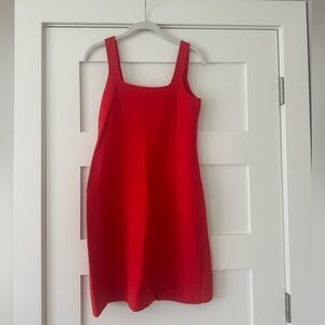 J. Crew Red Sleeveless Sheath Dress